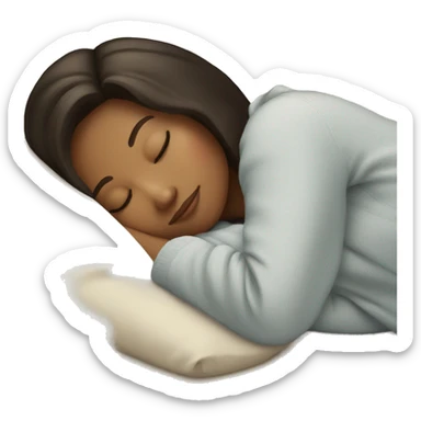 Brunette girl sleeping sticker