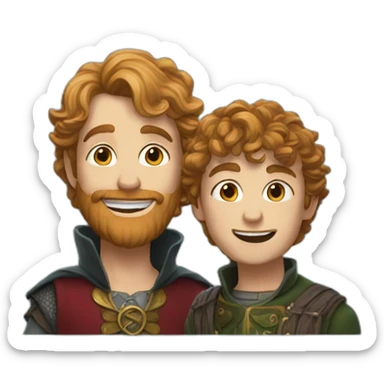 merry and pippin sticker
