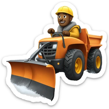 King driving a snow plow sticker
