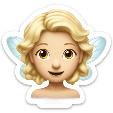 Tiny blonde fairy is awake! sticker