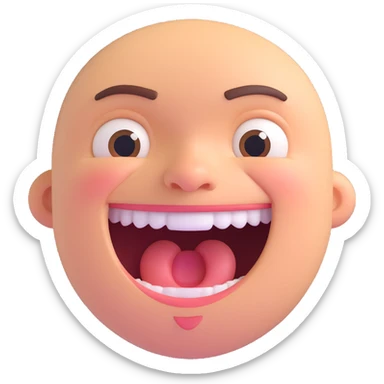 a laughing face with tears of joy sticker