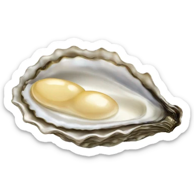 A fat wet oyster sticker