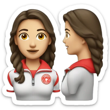 Female brunette lifeguard sticker