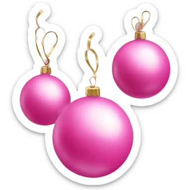 Pink christmas decorations  sticker