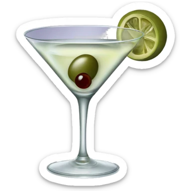 Vodka martini with olives  sticker