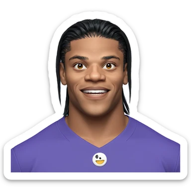 smiling boy with black hair sticker