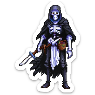 grim reaper inspired by Fortnite, dramatic pose sticker