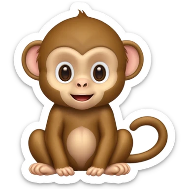 baby monkey sticker