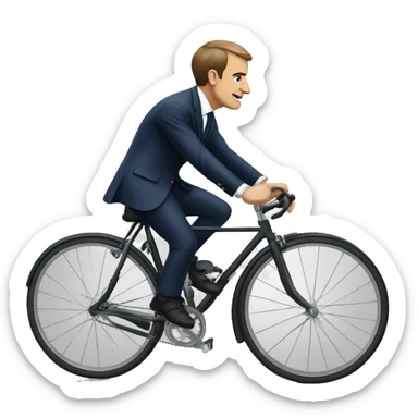Macron sur vélo sticker