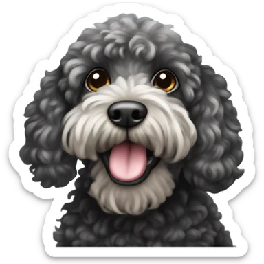 black cockapoo  sticker