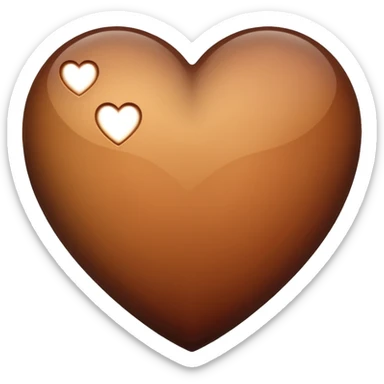 heart with brown gradient sticker