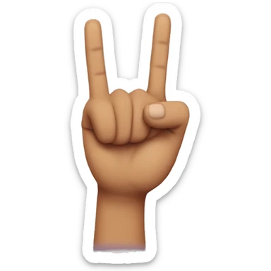 three fingers up like this one but the middle finger also up 👆🏻 sticker