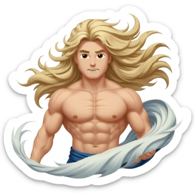 God of wind give me wind  across his body  give me more than half body  sticker