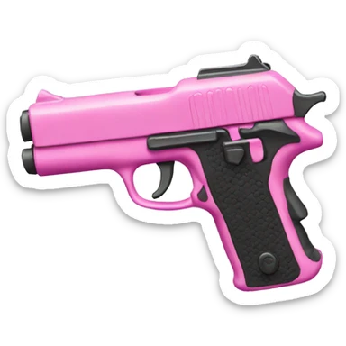 Pink gun  sticker