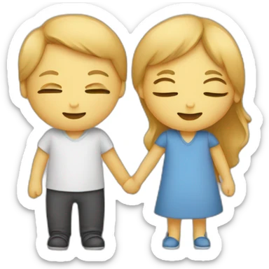 Deux personnes font un calin sticker