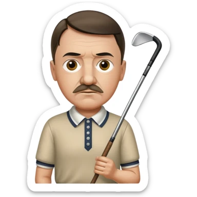 Adolf Hitler playing golf sticker