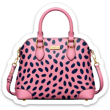 Pink leopard bag sticker