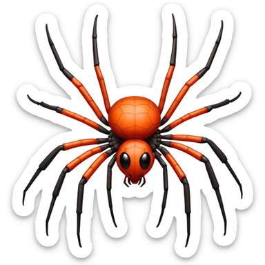 A spider human hands instead of legs sticker