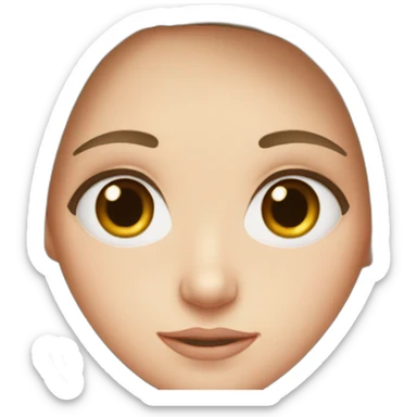 white girl with hazel eyes and dark brown hair sticker