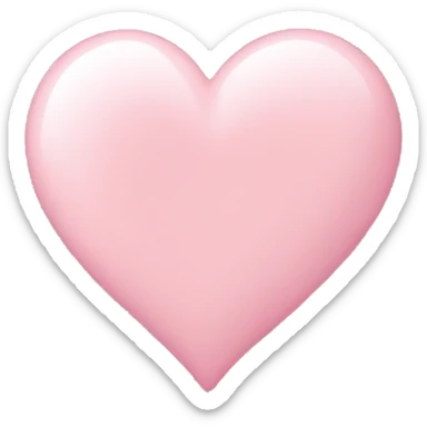 Light pink heart emoji  sticker