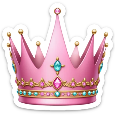 Pinke krone sticker