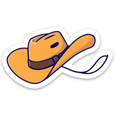 Texas cowboy hat sticker