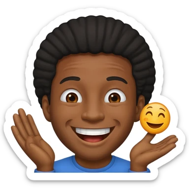 black man farting  sticker