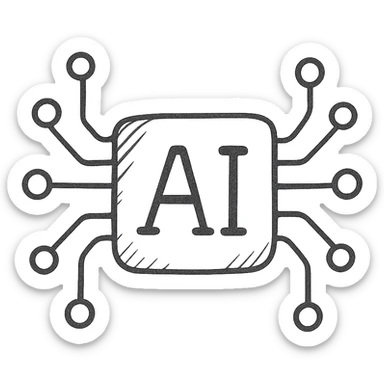 AI neural network icon sticker