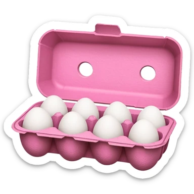 pink egg carton sticker