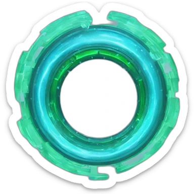 vortex portal teleportation blue and reen sticker
