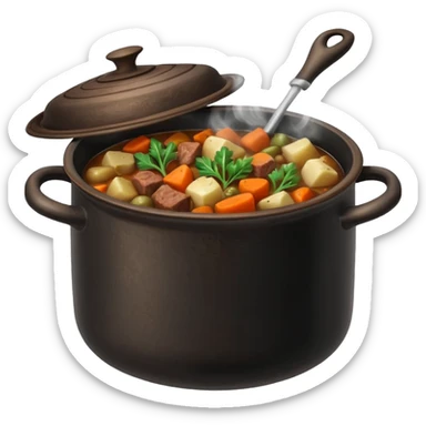 winter food in a nice pot  sticker