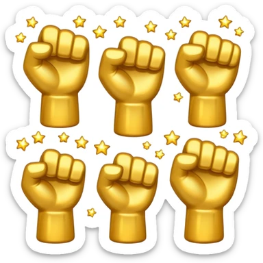 Fist emojis with sparkles sticker