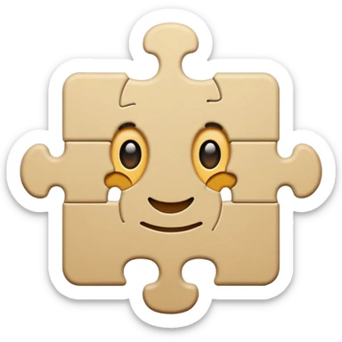 single-puzzle-piece-in-a-beige-color,-representing-a-flexible-or-undefined-category sticker