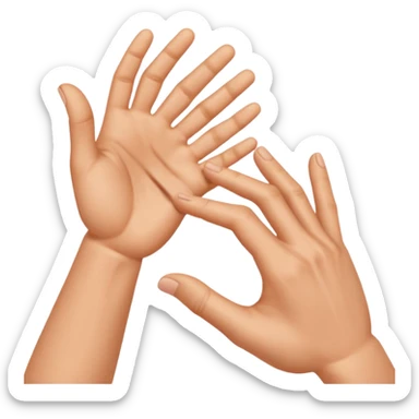 two hands gesturing a strangling an invisible subject sticker