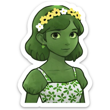 pretty brunette girl with brown eyes  sticker