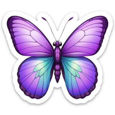 Purple mini bio butterfly sticker