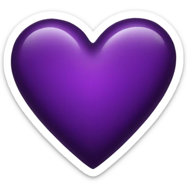 Dark Purple Heart sticker