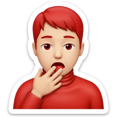 joking choking throat sticker