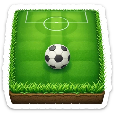  short grass of a soccer field sticker