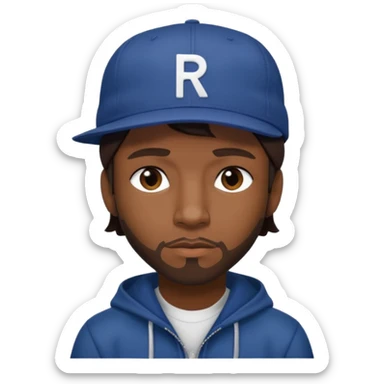 Redman Rapper with dark brown hair sticker