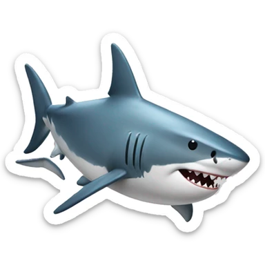 a shark doing fitness sticker
