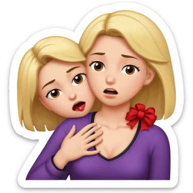 Sexy girl being seductively choked  sticker