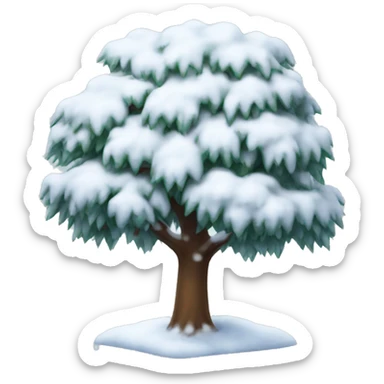 Snow tree sticker