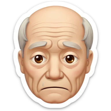 old man showing Sadness - feeling of sorrow or unhappiness sticker