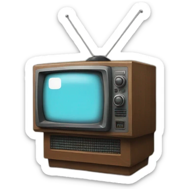 pixel old tv sticker