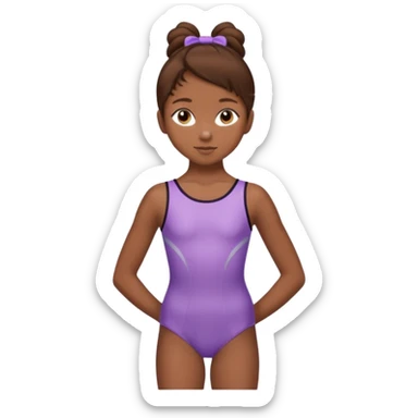 Una patinadora de 12 años y es morena de pelo y lleva un mallott super bonito sticker