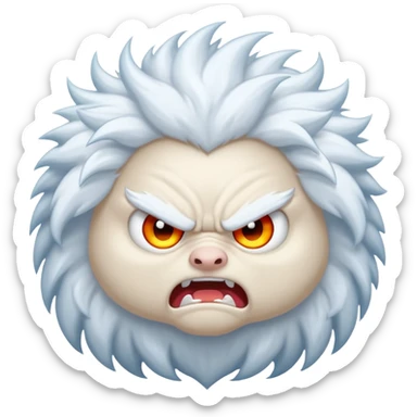 White Thunder - Very Angry - Completely White/Shades of White - Big sticker