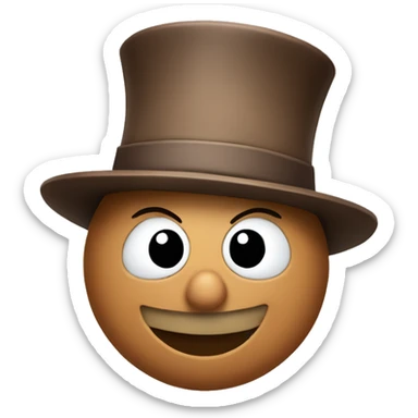 snowman with a brown hat sticker