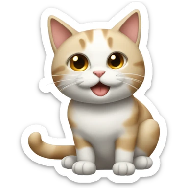 Gato con moño  sticker