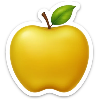 Yellow apple sticker